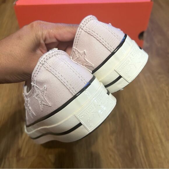 CONVERSE Chuck 70 OX pink stars platform shoes sneakers women’s 8 new in box - Picture 4 of 7